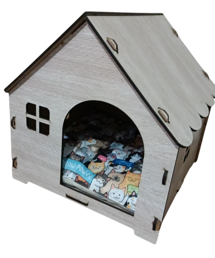 AHŞAP KEDİ EVİ