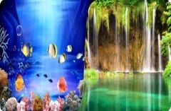 Plastik Poster Okyanus Şelale 50cm-15mt