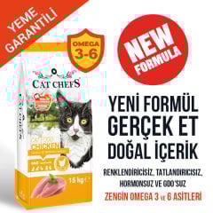 CAT CHEFS 15 KG YETİŞKİN TAVUKLU KEDİ MAMASI