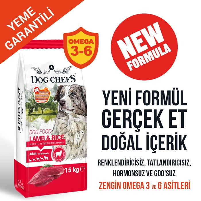 DOG CHEFS 15 KG KUZU ETLİ YETİŞKİN KÖPEK MAMASI