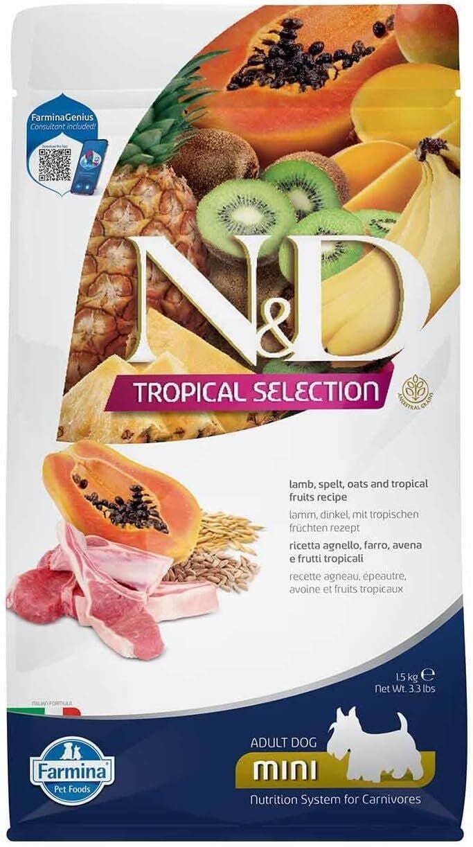 N&D DOG TROPICAL SELECTION LAMP ADULT MINI 1,5 KG