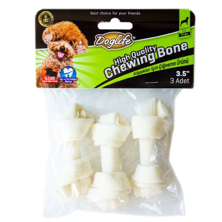 DOGLİFE DÜĞÜMLÜ KEMİK WHİTE 18-20GR 3'LÜ