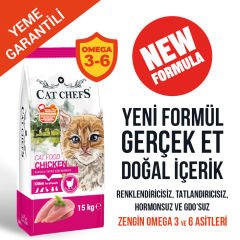 CAT CHEFS 15 KG TAVUKLU YAVRU KEDİ MAMASI