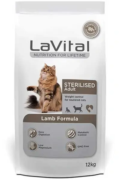 LAVİTAL KUZU ETLİ KSIR KEDİ MAMASI 12 KG