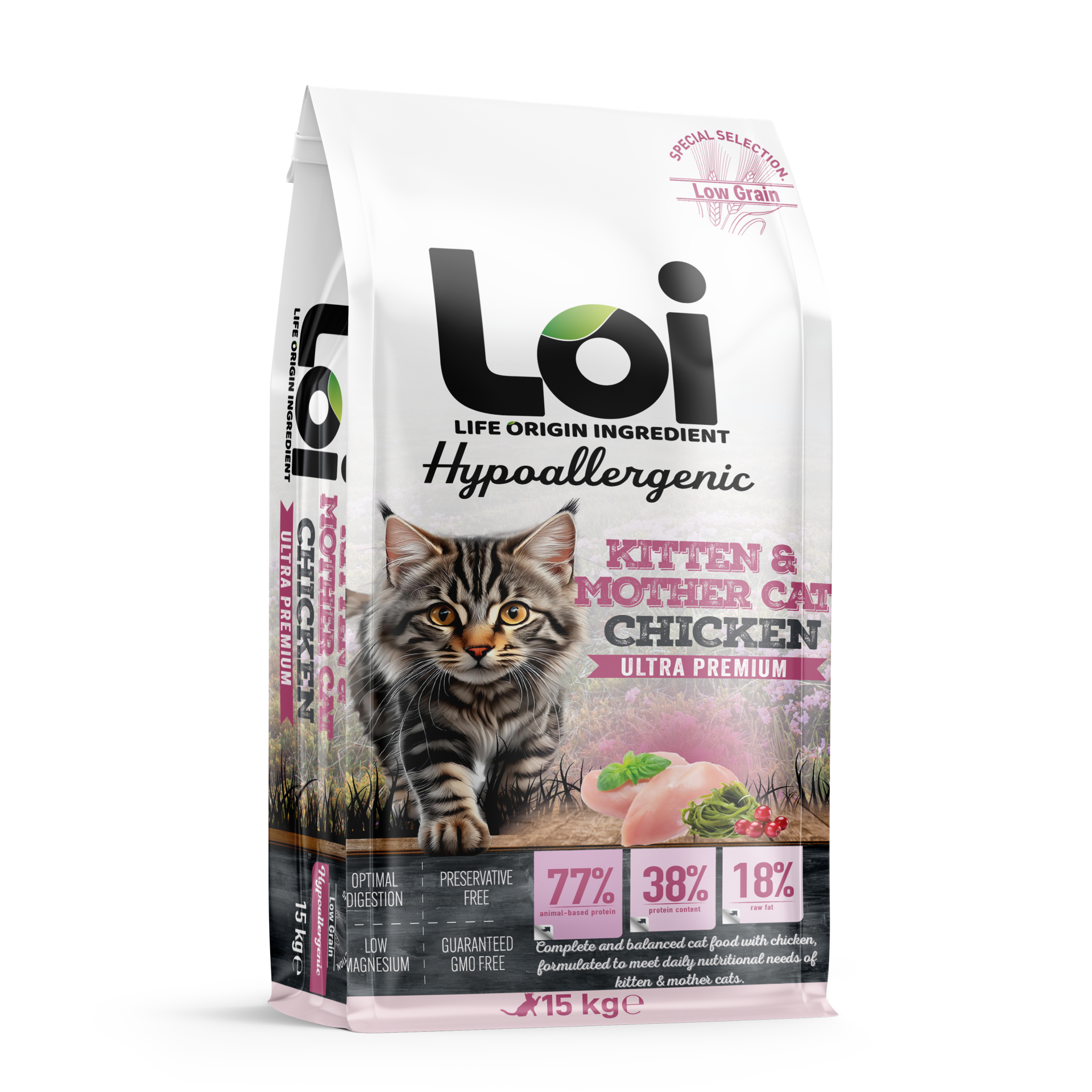 LOI YAVRU KEDİ MAMASI TAVUKLU 15 KG