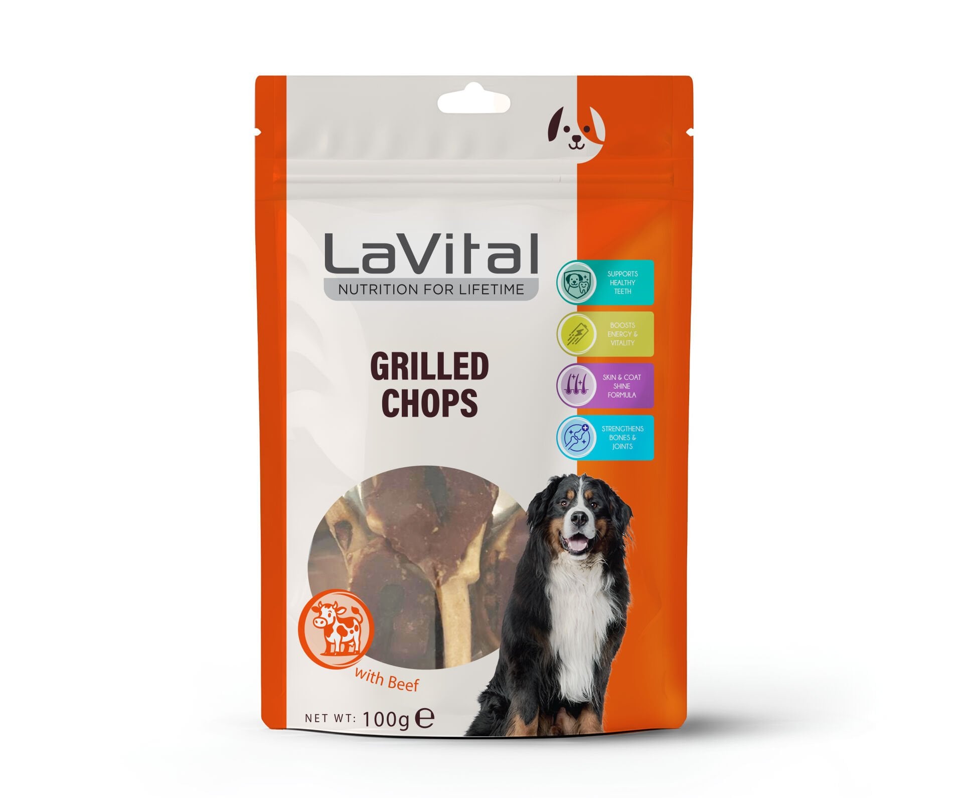 LAVİTAL KÖPEK ÖDÜL KUZU ETLİ PİRZOLA 100 G