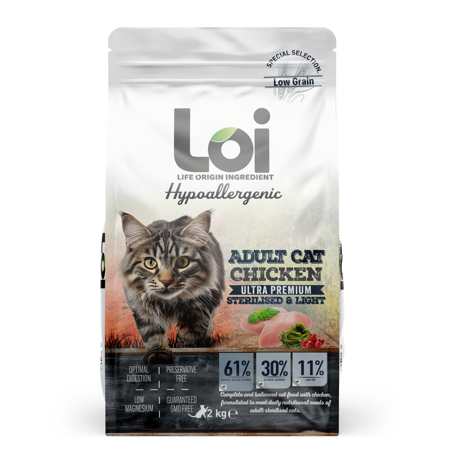LOI YETİŞKİN KISIRLAŞTIRILMIŞ TAVUKLU KEDİ MAMASI 2 KG