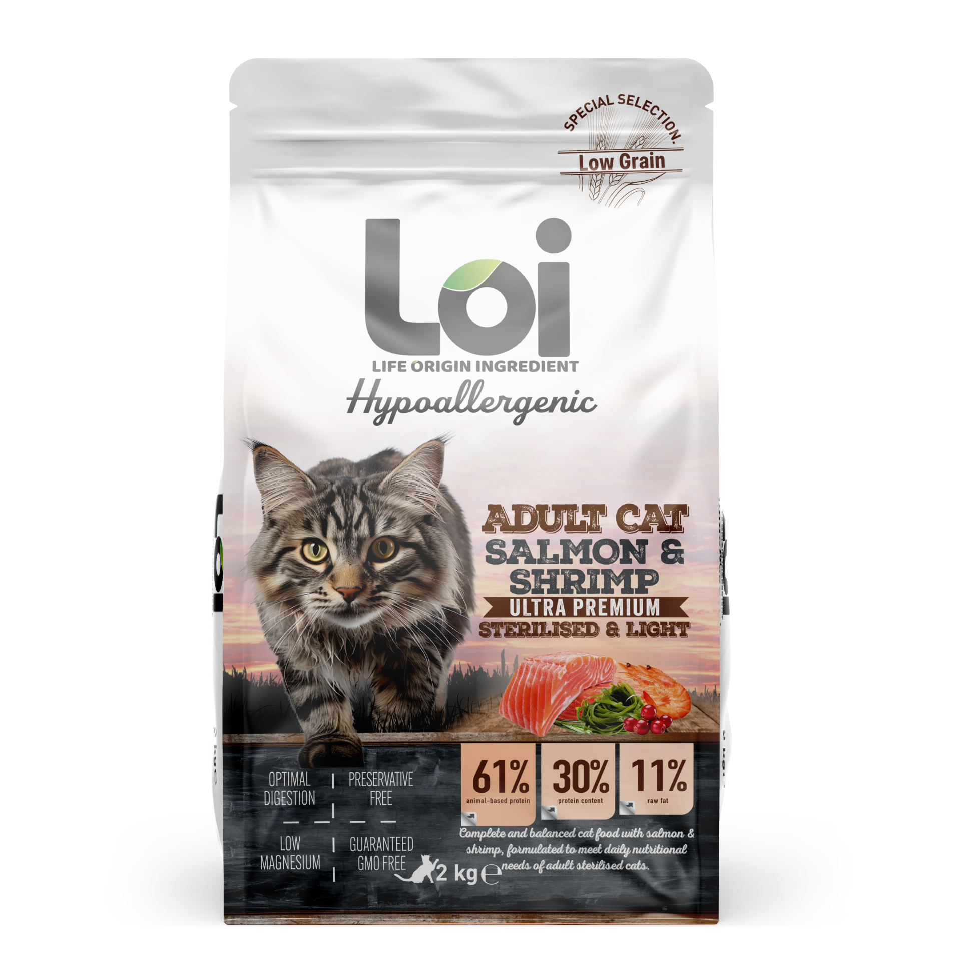 LOI YETİŞKİN KISIRLAŞTIRILMIŞ SOMONLU KEDİ MAMASI 2 KG