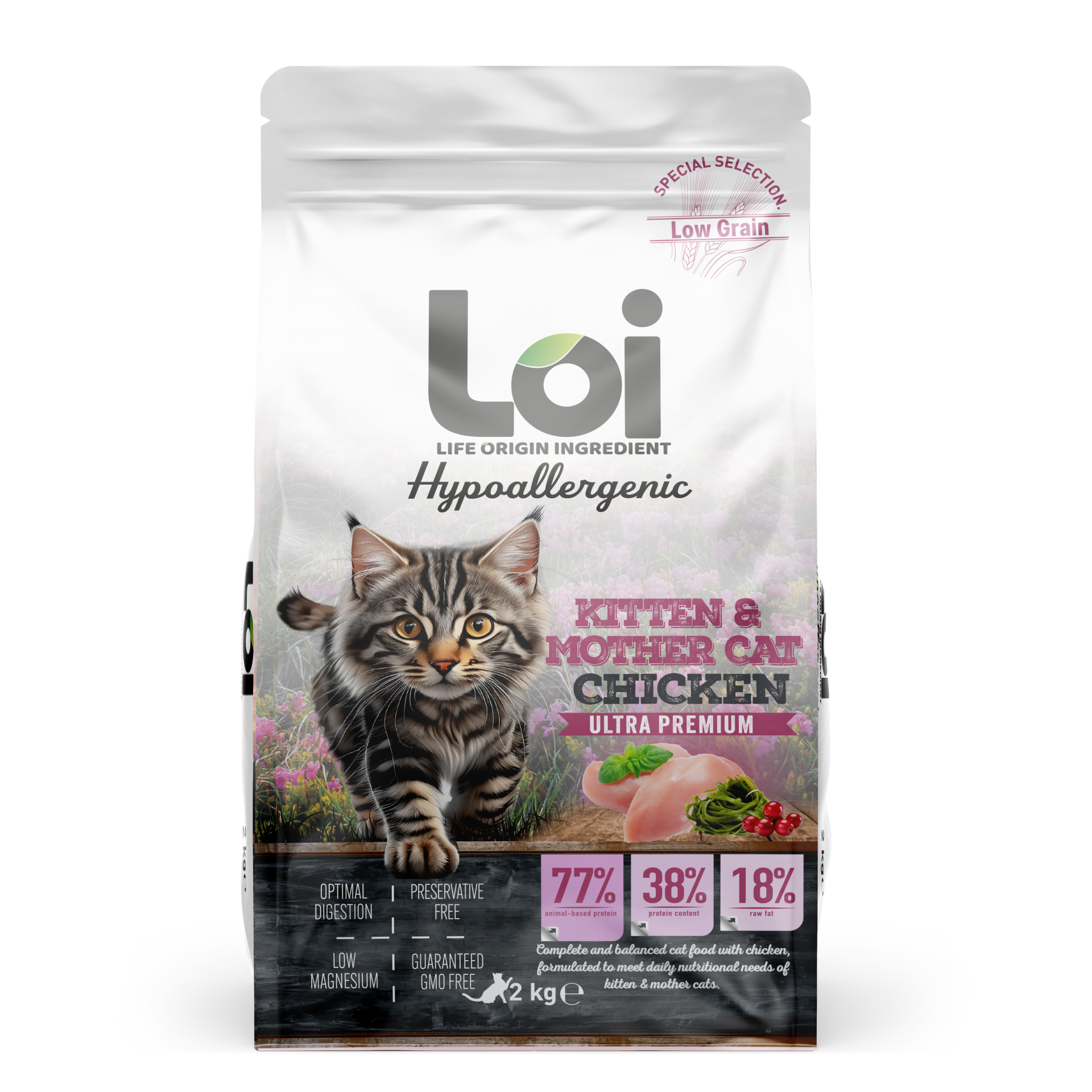 LOI YAVRU KEDİ MAMASI TAVUKLU 2 KG
