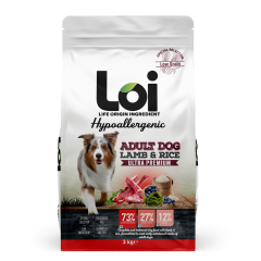 LOI YETİŞKİN KÖPEK KUZU ETLİ VE PİRİNÇLİ 3 KG
