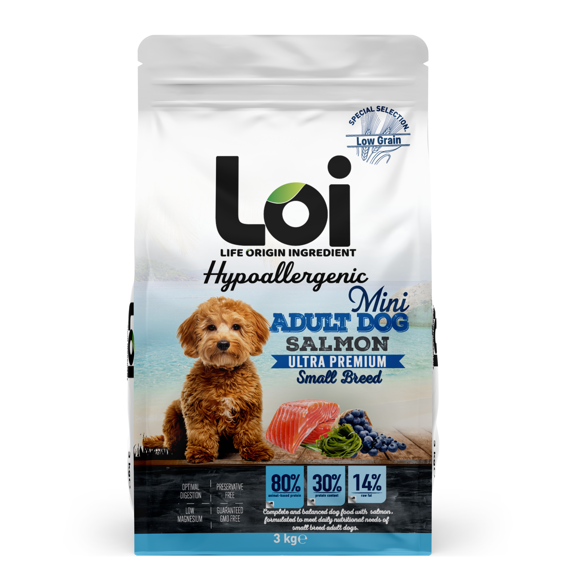 LOI MİNİ IRK KÖPEK MAMASI SOMONLU 3 KG