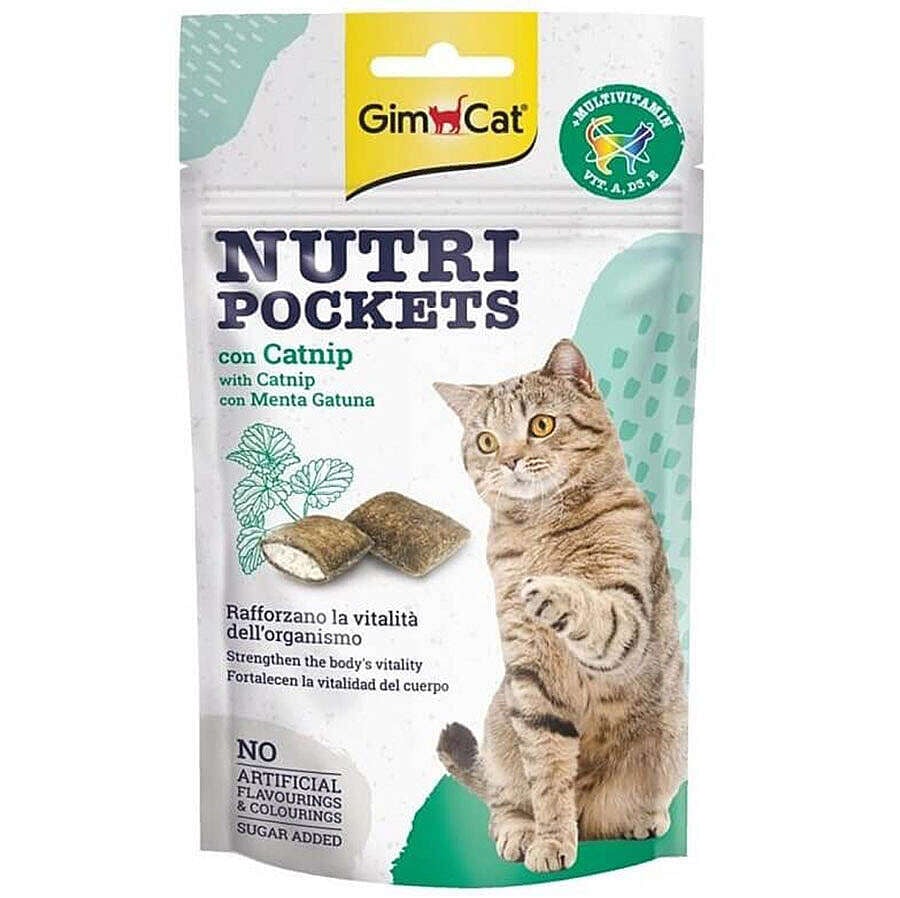 GİMCAT NUTRIPOCKETS KEDİ OTU&M.VİTAMİN 60 GR
