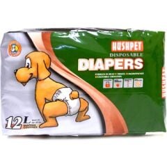 HUSHPET DIAPERS LARGE PED 12'Lİ