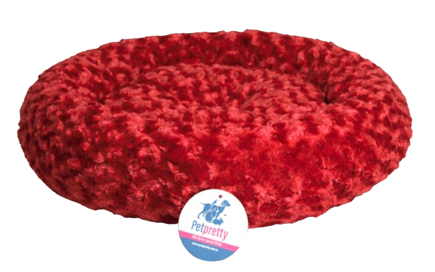 SİMİT YATAK PELUŞ BORDO 55x55 CM