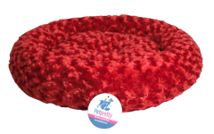 SİMİT YATAK PELUŞ BORDO 55x55 CM