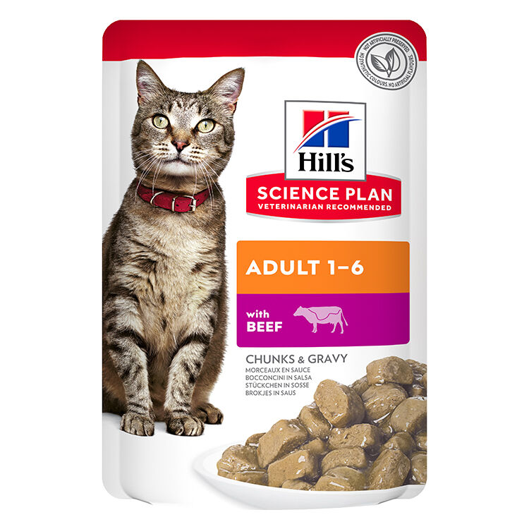 HİLL'S SP SIĞIRLI YETİŞKİN KEDİ POUCH 12x85 GR