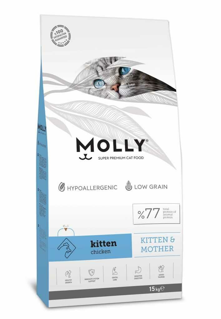 MOLLY KİTTEN TAVUKLU KEDİ MAMASI 15 KG