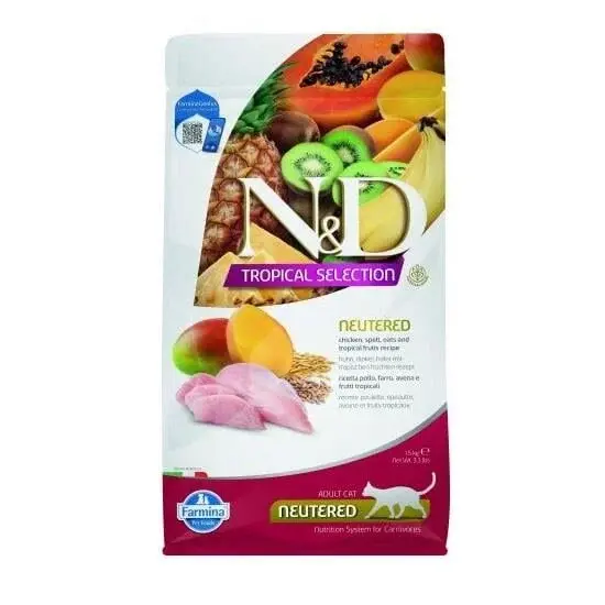 N&D CAT TROPICAL SELECTION CHIECKEN NEUTERED 1,5 KG