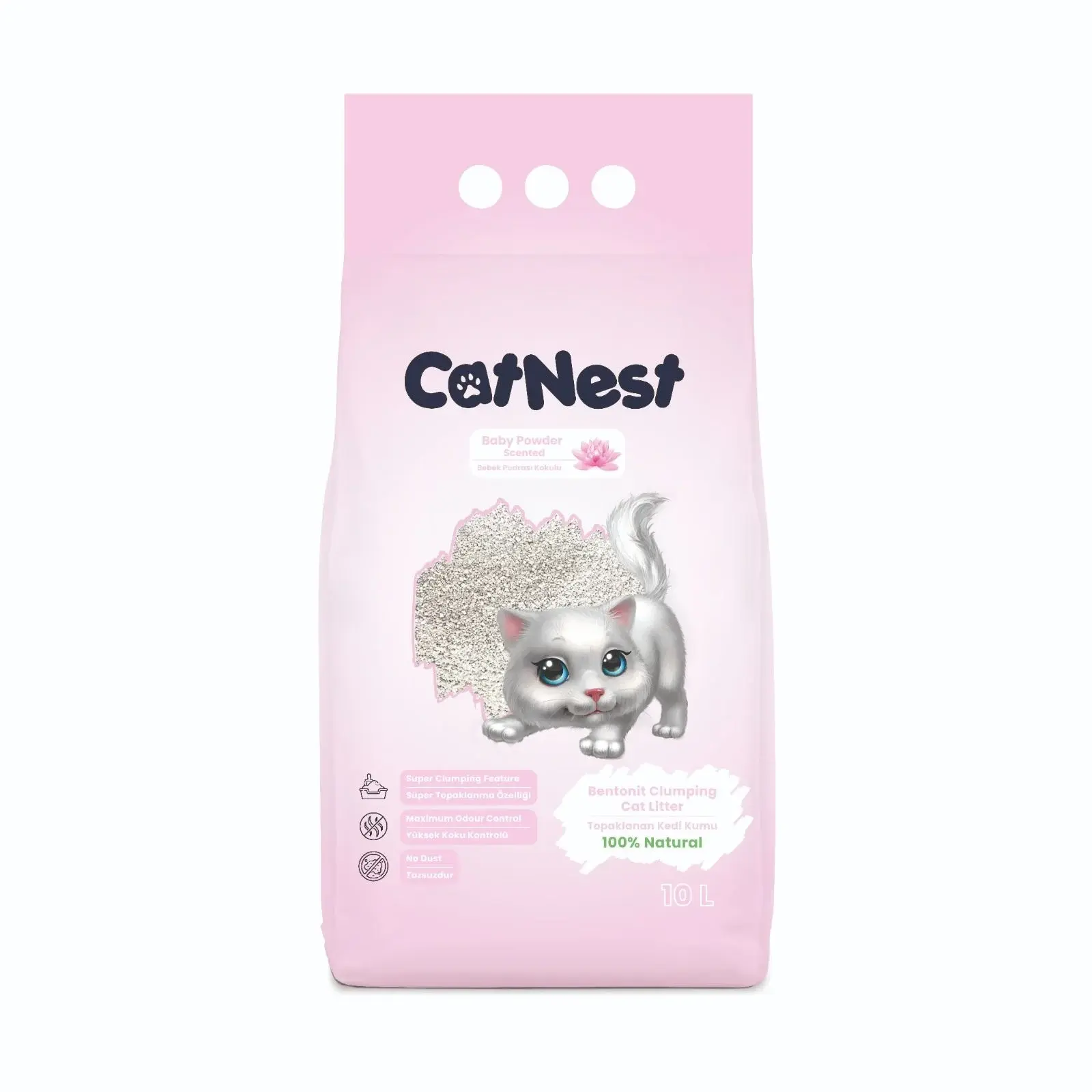CAT NEST KEDİ KUMU PUDRALI 5 LT