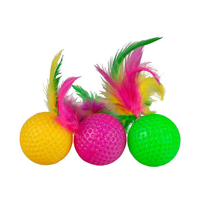 Polo Plastik Golf Topu Şekilli Tüy Kuyruklu4Cm(48)