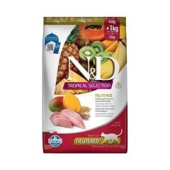N&D CAT TROPICAL SELECTION CHIECKEN NEUTERED 4+1 KG