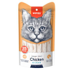 WANPY Tavuklu&Yengeçli 25*14 gr Krema Kedi Ödülü RAC-056