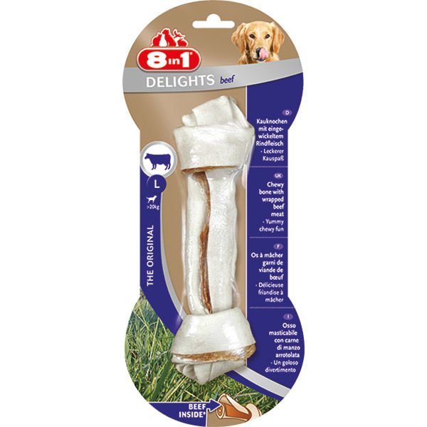 8IN1 DELİGHTS BONE KÖPEK ÖDÜL KEMİĞİ SIĞIR ETLİ L 85 GR