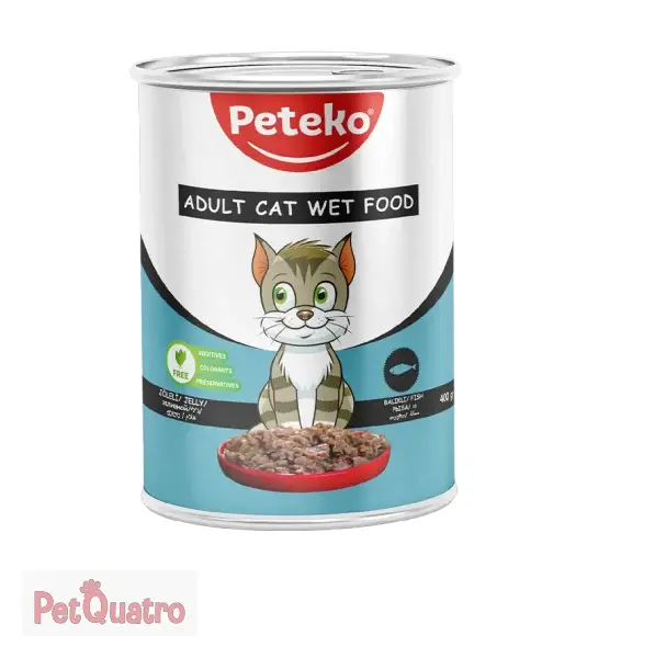 PETEKO YETİŞKİN KEDİ KONSERVE BALIKLI 400 GR 12'Lİ
