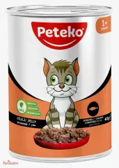 PETEKO YETİŞKİN KEDİ KONSERVE SOMONLU 400GR 12'Lİ