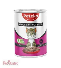 PETEKO YETİŞKİN KEDİ KONSERVE BİFTEKLİ 400GR