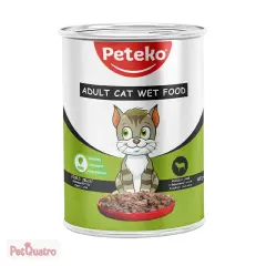 PETEKO YETİŞKİN KEDİ KONSERVE KUZULU 400GR 12'Lİ
