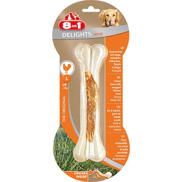 8IN1 DELİGHTS STRONG KÖPEK ÖDÜL KEMİĞİ L 130 GR