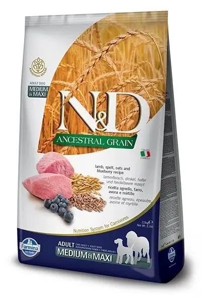 N&D A.GRAIN KUZU Y.MERSİN ADULT MED-MAX 12 KG