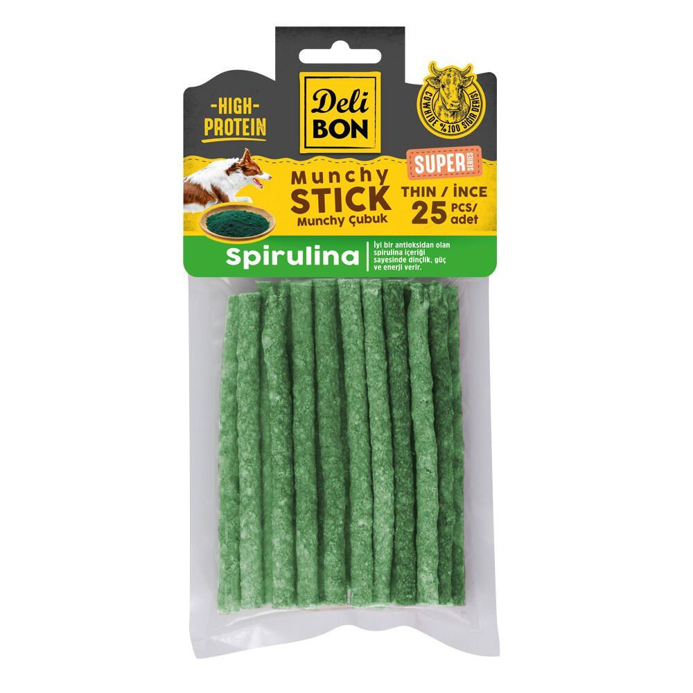 Delibon Super Munchy Çubuk Spirulinalı İnce 25 Adet