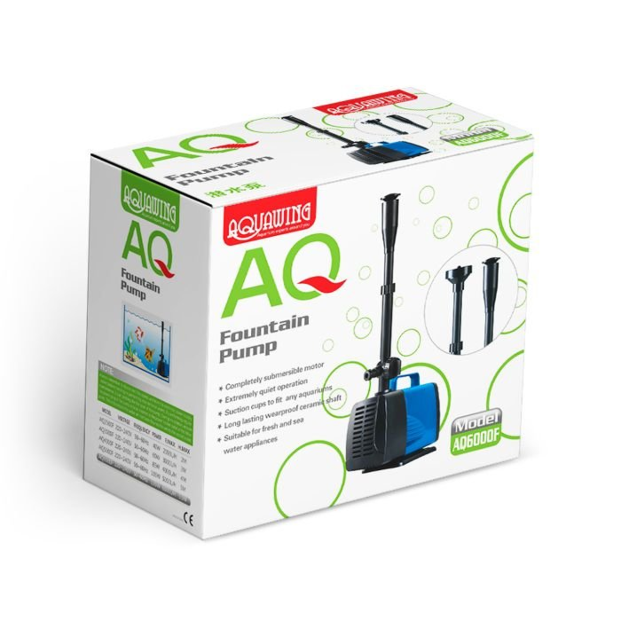 AQUAWING SUMP MOTORU+FOUNTAİN KİT 135W 6000L/H