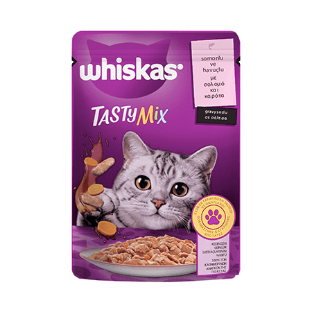 WHİSKAS TASTY MİX SOMON & HAVUÇ 85 GR 28'Lİ