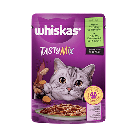 WHİSKAS TASTY MİX KUZU & TAVUK & HAVUÇ 85 GR 28'Lİ