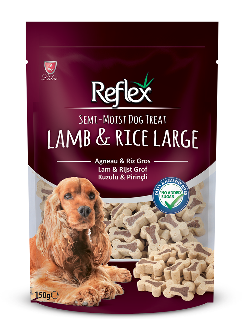 SEMİ-MOIST ÖDÜL MAMASI/LAMT&RİCE TREATS LARGE 150 GR