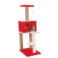 KARE EVLİ MERDİVENLİ 124 CM KIRMIZI