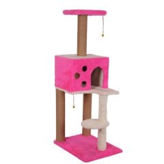 KARE EVLİ MERDİVENLİ 124 CM PEMBE