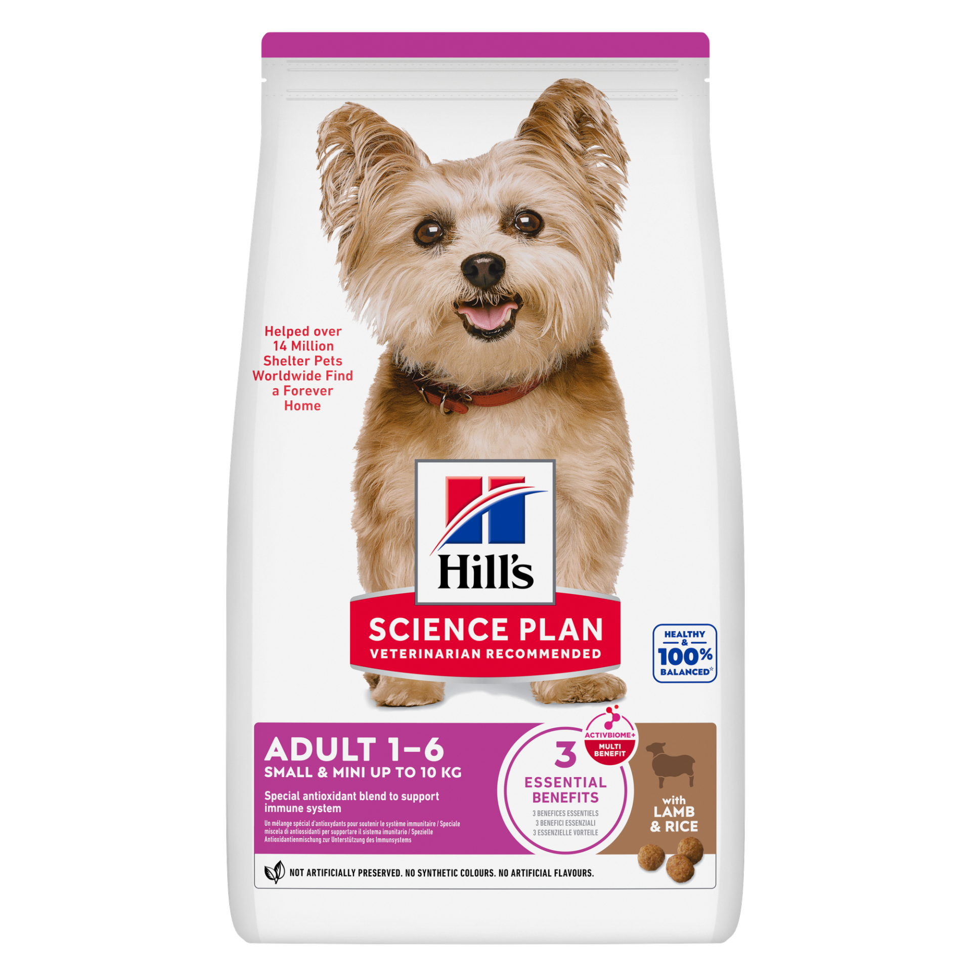 HİLL'S KUZULU ve PİRİNÇLİ KÜÇÜK ve MİNİ IRK YETİŞKİN KÖPEK MAMASI 1,5 KG