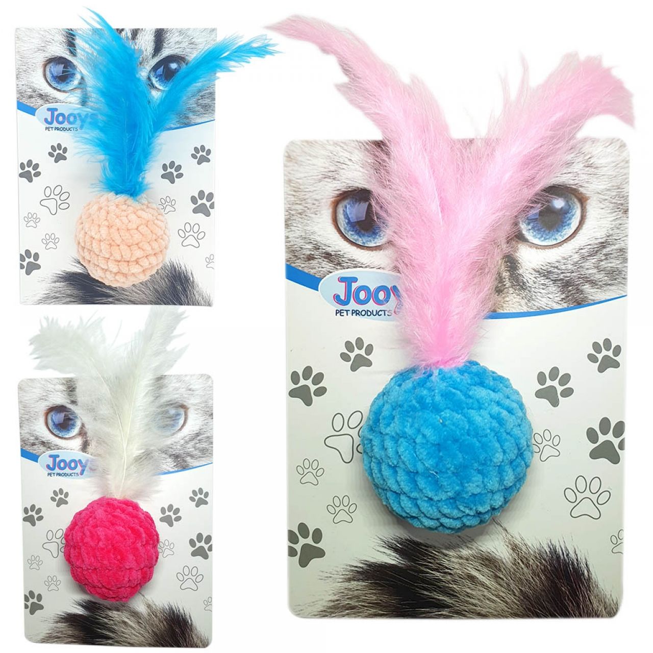 JOOYS TÜYLÜ KADİFE KEDİ TOPU