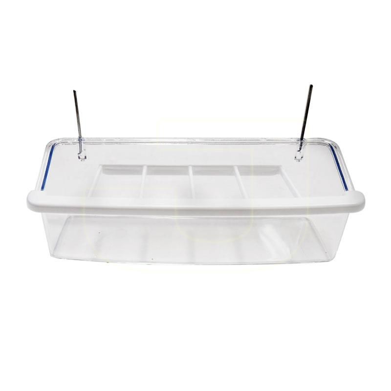 BİRDWORLD 15 CM ŞEFFAF IZGARALI YEMLİK 10'LU
