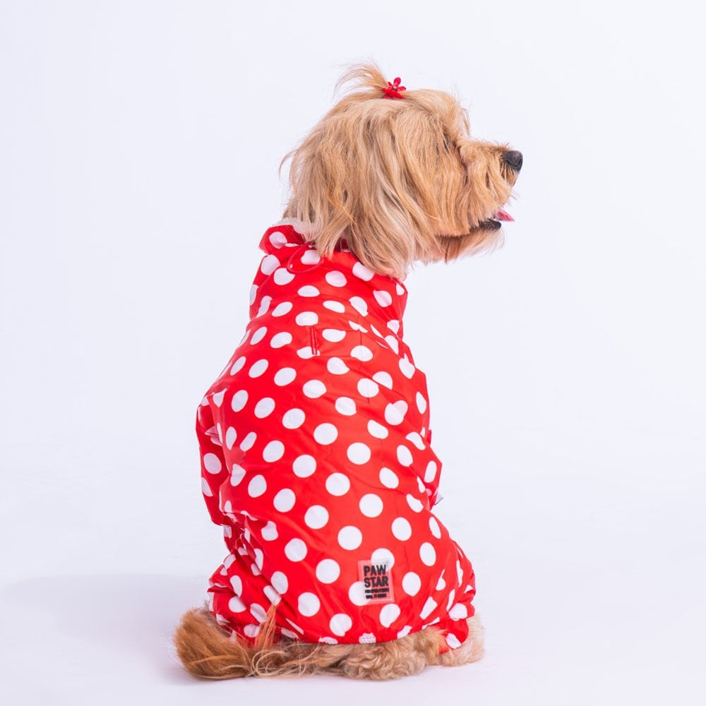 KIRMIZI DOTS TULUM YAĞMURLUK M-L-XL-XL-2XL (5’li Set)
