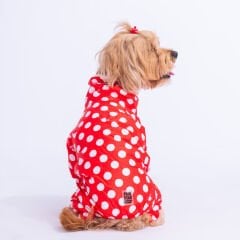 KIRMIZI DOTS TULUM YAĞMURLUK M-L-XL-XL-2XL (5’li Set)