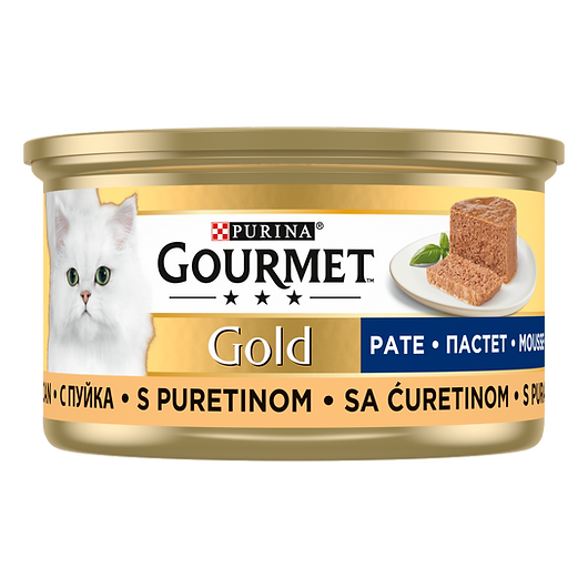 GOURMET GOLD KIYILMIŞ HİNDİLİ KEDİ YAŞ MAMA 24x85 GR