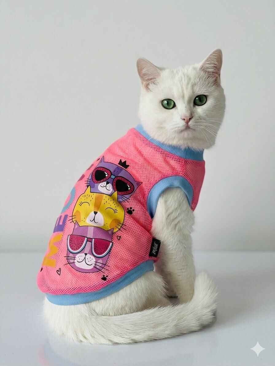 KEDİ KÖPEK KIYAFET PEMBE FİLELİ 5'Lİ