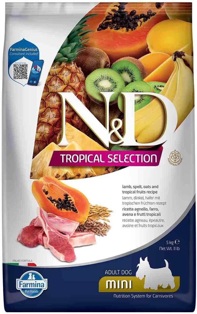 N&D DOG TROPICAL SELECTION LAMP ADULT MINI 5 KG