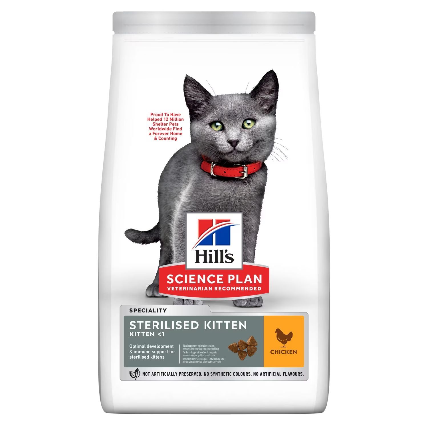 HİLL'S SP TAVUKLU KISIRLAŞTIRILMIŞ YAVRU KEDİ MAMASI 1,5 KG