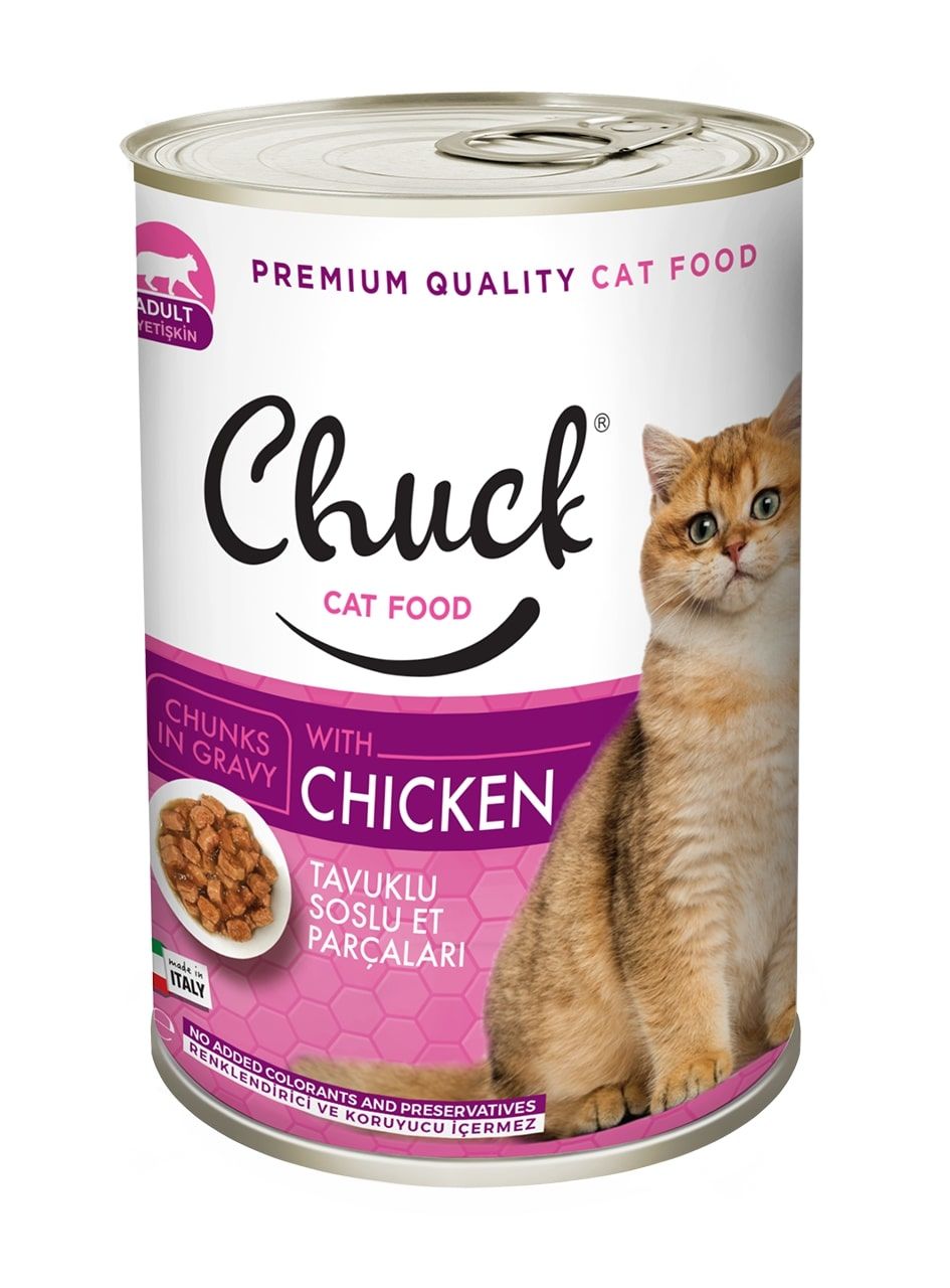 CHUK TAVUKLU SOSLU KEDİ KONSERVE 415 GR 24'LÜ